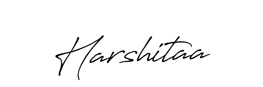 Use a signature maker to create a handwritten signature online. With this signature software, you can design (Antro_Vectra_Bolder) your own signature for name Harshitaa. Harshitaa signature style 7 images and pictures png