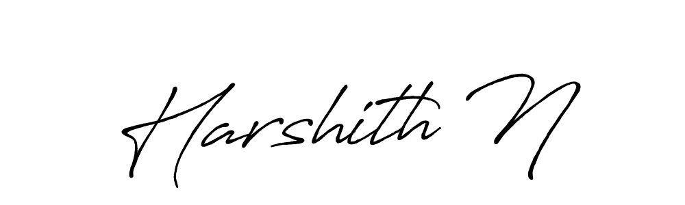 Create a beautiful signature design for name Harshith N. With this signature (Antro_Vectra_Bolder) fonts, you can make a handwritten signature for free. Harshith N signature style 7 images and pictures png