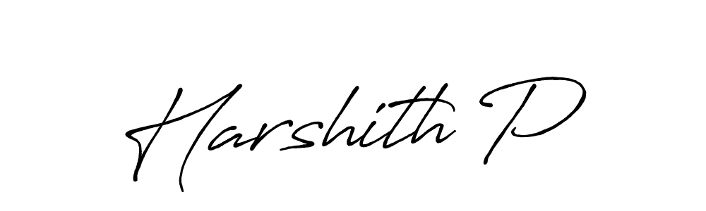 Harshith P stylish signature style. Best Handwritten Sign (Antro_Vectra_Bolder) for my name. Handwritten Signature Collection Ideas for my name Harshith P. Harshith P signature style 7 images and pictures png