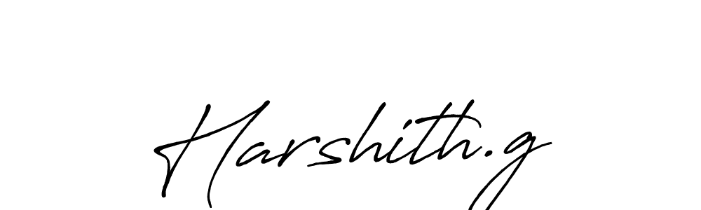 Use a signature maker to create a handwritten signature online. With this signature software, you can design (Antro_Vectra_Bolder) your own signature for name Harshith.g. Harshith.g signature style 7 images and pictures png