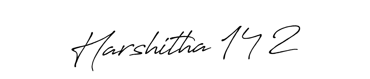 Make a beautiful signature design for name Harshitha 14 2. With this signature (Antro_Vectra_Bolder) style, you can create a handwritten signature for free. Harshitha 14 2 signature style 7 images and pictures png