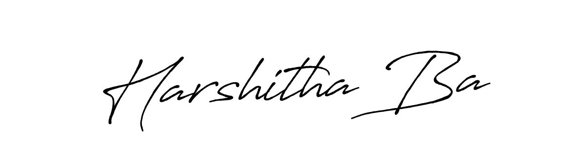 if you are searching for the best signature style for your name Harshitha Ba. so please give up your signature search. here we have designed multiple signature styles  using Antro_Vectra_Bolder. Harshitha Ba signature style 7 images and pictures png