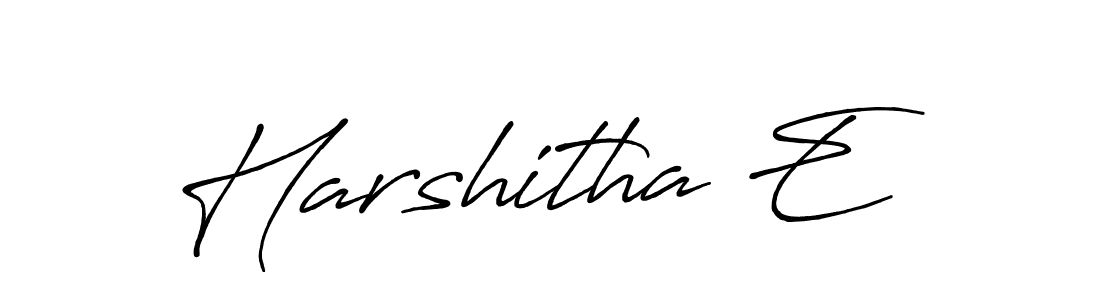 Similarly Antro_Vectra_Bolder is the best handwritten signature design. Signature creator online .You can use it as an online autograph creator for name Harshitha E. Harshitha E signature style 7 images and pictures png