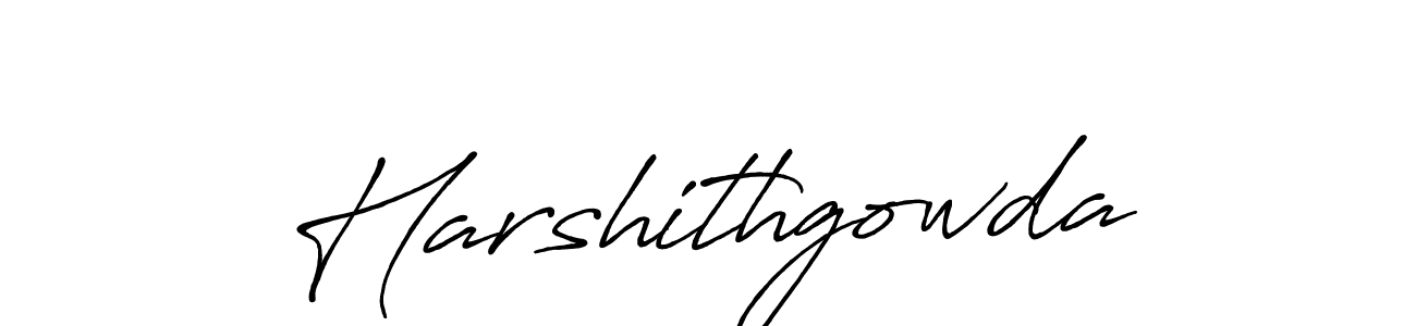 How to make Harshithgowda name signature. Use Antro_Vectra_Bolder style for creating short signs online. This is the latest handwritten sign. Harshithgowda signature style 7 images and pictures png