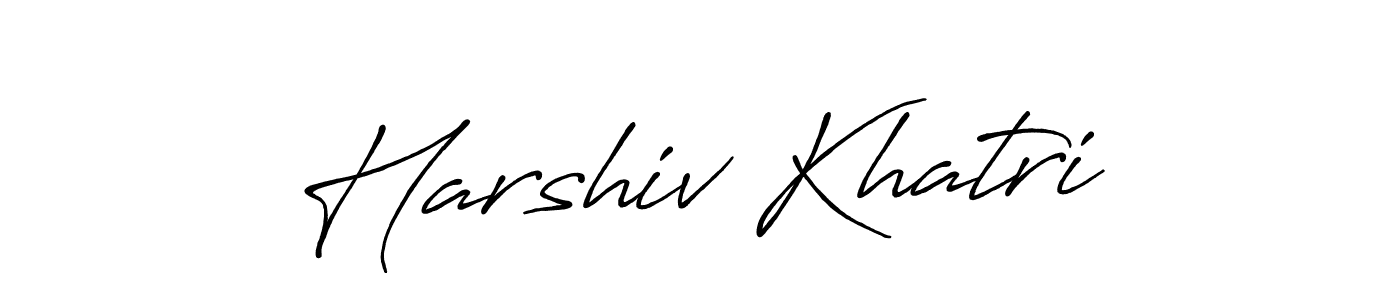How to make Harshiv Khatri signature? Antro_Vectra_Bolder is a professional autograph style. Create handwritten signature for Harshiv Khatri name. Harshiv Khatri signature style 7 images and pictures png