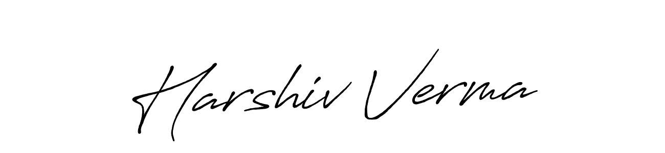 Harshiv Verma stylish signature style. Best Handwritten Sign (Antro_Vectra_Bolder) for my name. Handwritten Signature Collection Ideas for my name Harshiv Verma. Harshiv Verma signature style 7 images and pictures png