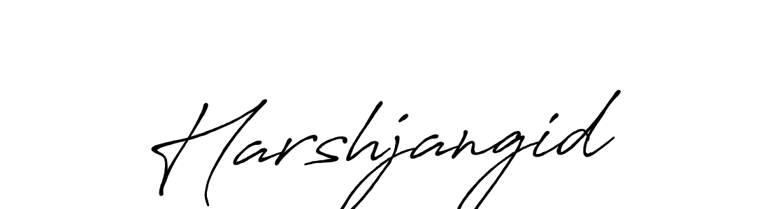 How to make Harshjangid name signature. Use Antro_Vectra_Bolder style for creating short signs online. This is the latest handwritten sign. Harshjangid signature style 7 images and pictures png