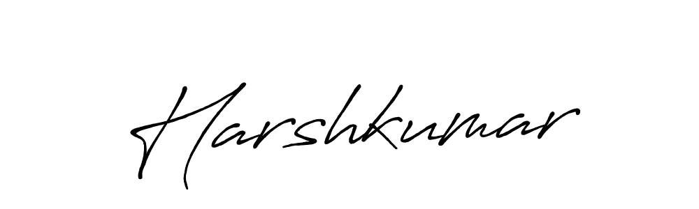 How to make Harshkumar name signature. Use Antro_Vectra_Bolder style for creating short signs online. This is the latest handwritten sign. Harshkumar signature style 7 images and pictures png