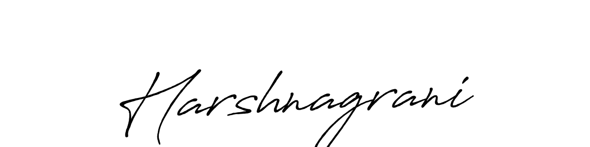 How to make Harshnagrani signature? Antro_Vectra_Bolder is a professional autograph style. Create handwritten signature for Harshnagrani name. Harshnagrani signature style 7 images and pictures png