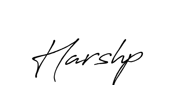 How to make Harshp name signature. Use Antro_Vectra_Bolder style for creating short signs online. This is the latest handwritten sign. Harshp signature style 7 images and pictures png