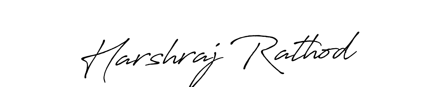Make a beautiful signature design for name Harshraj Rathod. With this signature (Antro_Vectra_Bolder) style, you can create a handwritten signature for free. Harshraj Rathod signature style 7 images and pictures png