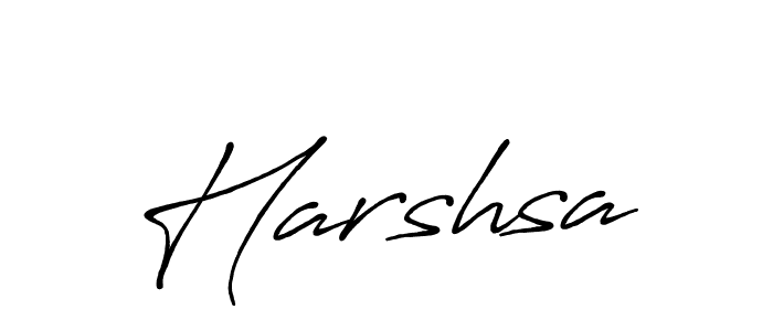 Use a signature maker to create a handwritten signature online. With this signature software, you can design (Antro_Vectra_Bolder) your own signature for name Harshsa. Harshsa signature style 7 images and pictures png