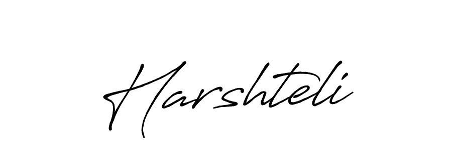 Make a beautiful signature design for name Harshteli. With this signature (Antro_Vectra_Bolder) style, you can create a handwritten signature for free. Harshteli signature style 7 images and pictures png