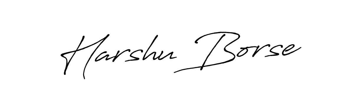 It looks lik you need a new signature style for name Harshu Borse. Design unique handwritten (Antro_Vectra_Bolder) signature with our free signature maker in just a few clicks. Harshu Borse signature style 7 images and pictures png