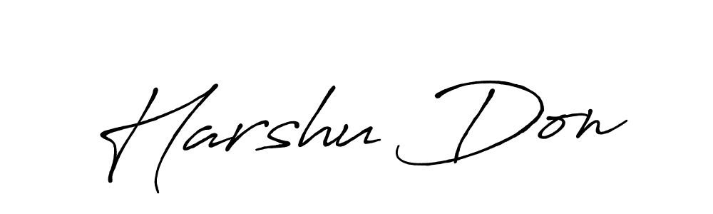 Make a beautiful signature design for name Harshu Don. With this signature (Antro_Vectra_Bolder) style, you can create a handwritten signature for free. Harshu Don signature style 7 images and pictures png