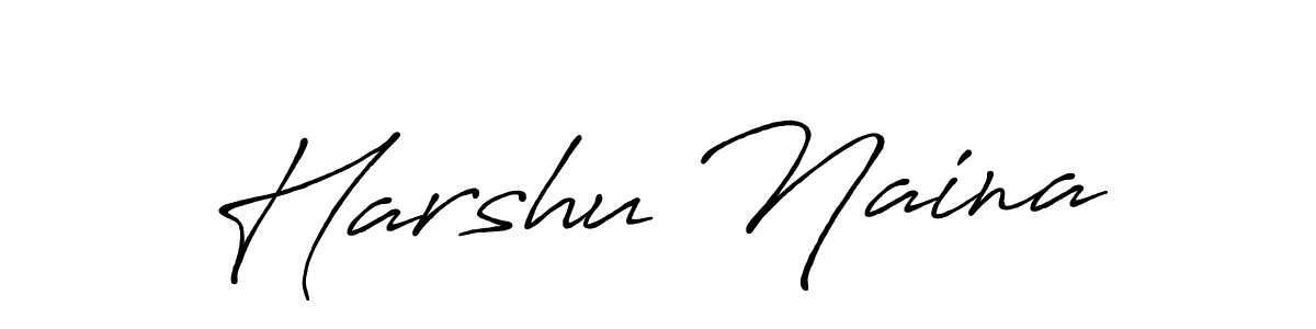 Also we have Harshu Naina name is the best signature style. Create professional handwritten signature collection using Antro_Vectra_Bolder autograph style. Harshu Naina signature style 7 images and pictures png