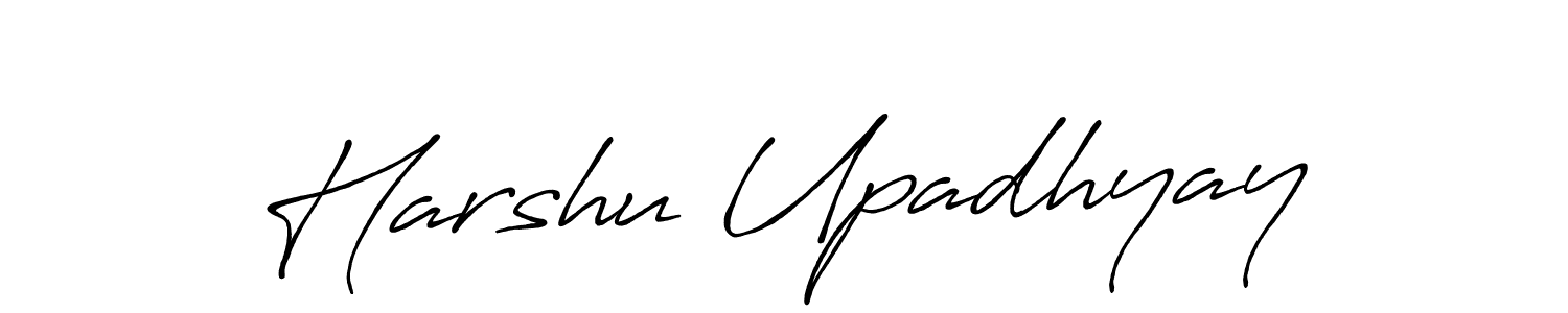 The best way (Antro_Vectra_Bolder) to make a short signature is to pick only two or three words in your name. The name Harshu Upadhyay include a total of six letters. For converting this name. Harshu Upadhyay signature style 7 images and pictures png