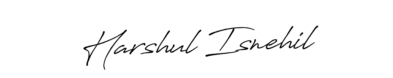 You should practise on your own different ways (Antro_Vectra_Bolder) to write your name (Harshul Isnehil) in signature. don't let someone else do it for you. Harshul Isnehil signature style 7 images and pictures png