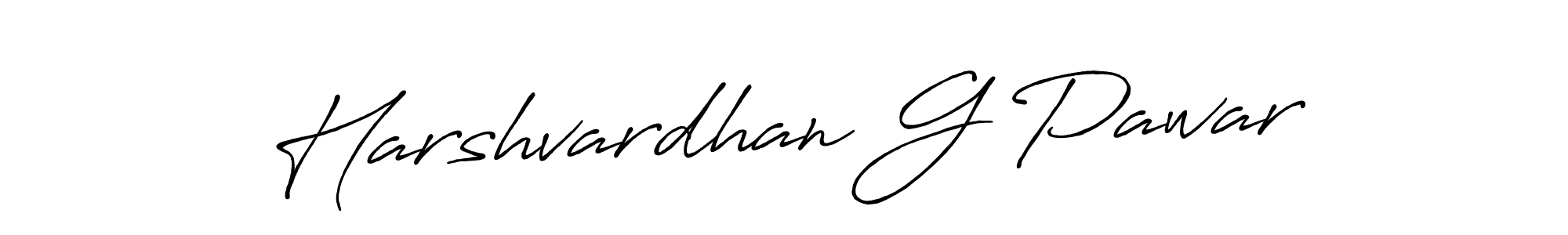 How to make Harshvardhan G Pawar name signature. Use Antro_Vectra_Bolder style for creating short signs online. This is the latest handwritten sign. Harshvardhan G Pawar signature style 7 images and pictures png