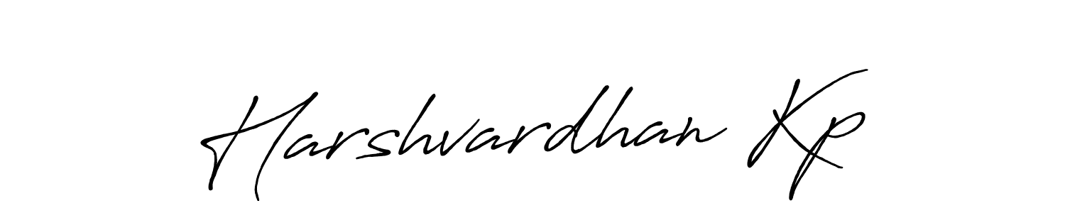 How to make Harshvardhan Kp name signature. Use Antro_Vectra_Bolder style for creating short signs online. This is the latest handwritten sign. Harshvardhan Kp signature style 7 images and pictures png