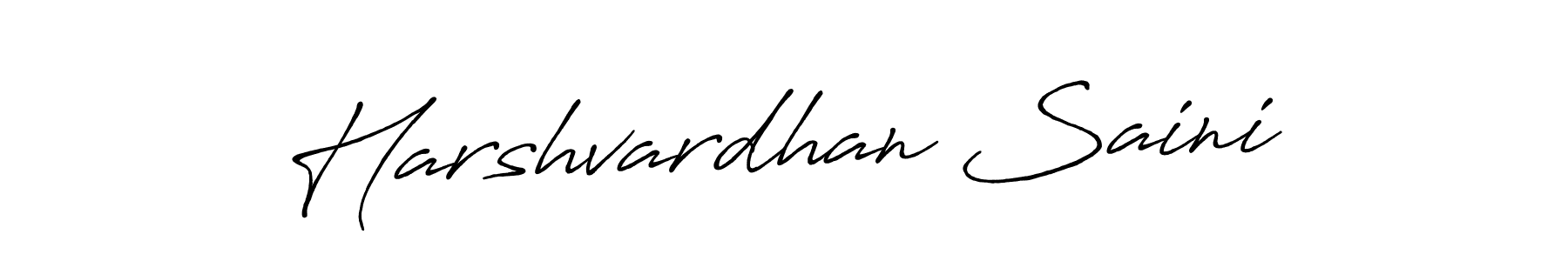 Create a beautiful signature design for name Harshvardhan Saini. With this signature (Antro_Vectra_Bolder) fonts, you can make a handwritten signature for free. Harshvardhan Saini signature style 7 images and pictures png