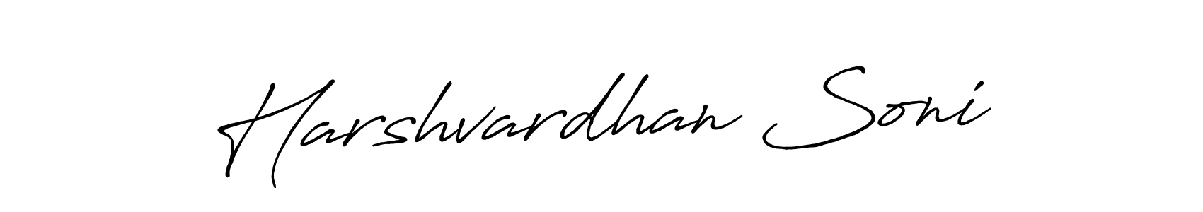 How to make Harshvardhan Soni name signature. Use Antro_Vectra_Bolder style for creating short signs online. This is the latest handwritten sign. Harshvardhan Soni signature style 7 images and pictures png