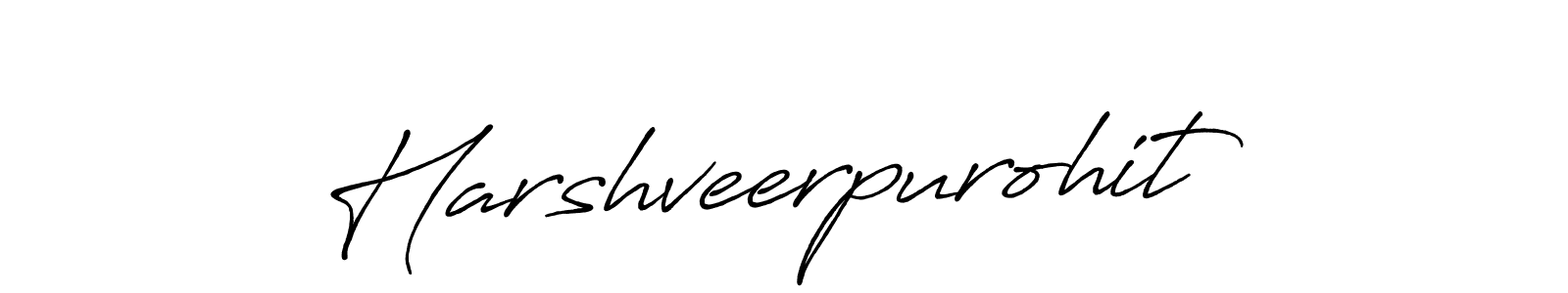 How to make Harshveerpurohit name signature. Use Antro_Vectra_Bolder style for creating short signs online. This is the latest handwritten sign. Harshveerpurohit signature style 7 images and pictures png