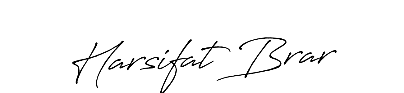 Make a beautiful signature design for name Harsifat Brar. With this signature (Antro_Vectra_Bolder) style, you can create a handwritten signature for free. Harsifat Brar signature style 7 images and pictures png
