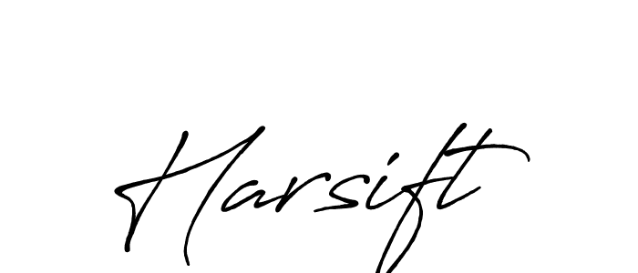 Use a signature maker to create a handwritten signature online. With this signature software, you can design (Antro_Vectra_Bolder) your own signature for name Harsift. Harsift signature style 7 images and pictures png