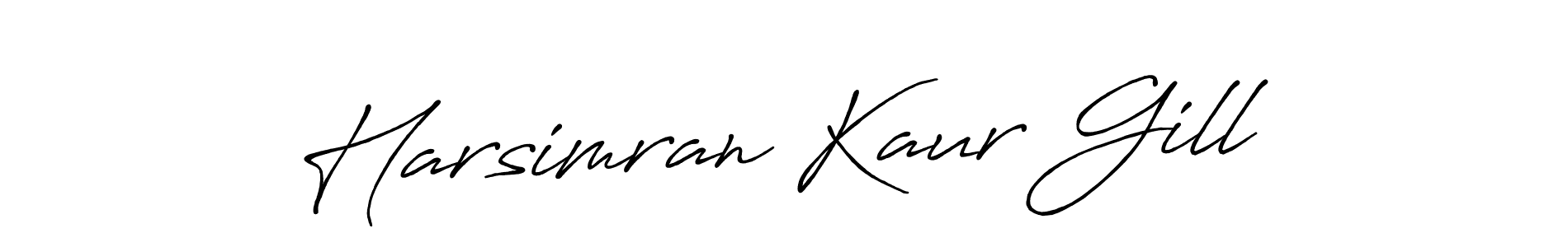 Use a signature maker to create a handwritten signature online. With this signature software, you can design (Antro_Vectra_Bolder) your own signature for name Harsimran Kaur Gill. Harsimran Kaur Gill signature style 7 images and pictures png