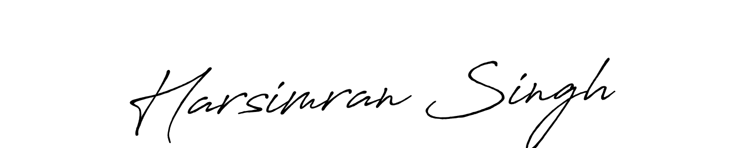 Harsimran Singh stylish signature style. Best Handwritten Sign (Antro_Vectra_Bolder) for my name. Handwritten Signature Collection Ideas for my name Harsimran Singh. Harsimran Singh signature style 7 images and pictures png