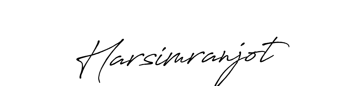 Design your own signature with our free online signature maker. With this signature software, you can create a handwritten (Antro_Vectra_Bolder) signature for name Harsimranjot. Harsimranjot signature style 7 images and pictures png