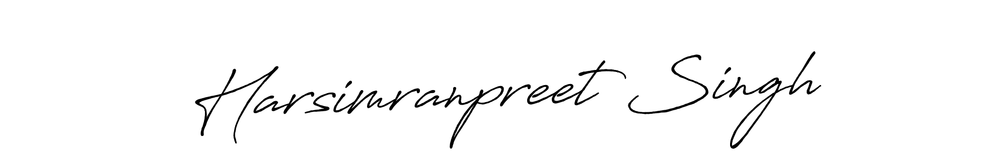 Also we have Harsimranpreet Singh name is the best signature style. Create professional handwritten signature collection using Antro_Vectra_Bolder autograph style. Harsimranpreet Singh signature style 7 images and pictures png