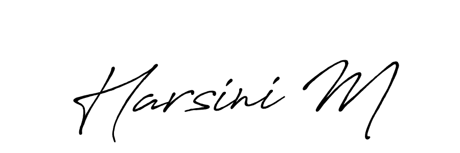 Also we have Harsini M name is the best signature style. Create professional handwritten signature collection using Antro_Vectra_Bolder autograph style. Harsini M signature style 7 images and pictures png