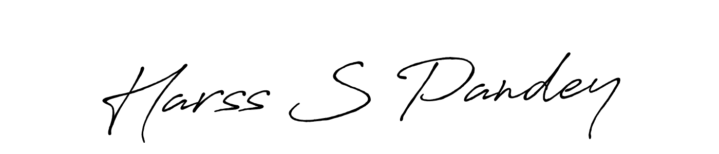The best way (Antro_Vectra_Bolder) to make a short signature is to pick only two or three words in your name. The name Harss S Pandey include a total of six letters. For converting this name. Harss S Pandey signature style 7 images and pictures png