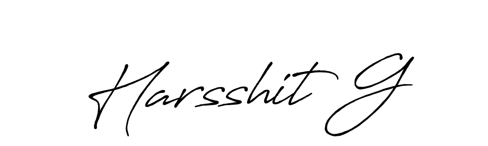 Similarly Antro_Vectra_Bolder is the best handwritten signature design. Signature creator online .You can use it as an online autograph creator for name Harsshit G. Harsshit G signature style 7 images and pictures png