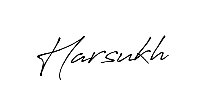 Use a signature maker to create a handwritten signature online. With this signature software, you can design (Antro_Vectra_Bolder) your own signature for name Harsukh. Harsukh signature style 7 images and pictures png