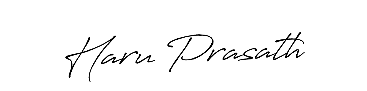 How to make Haru Prasath signature? Antro_Vectra_Bolder is a professional autograph style. Create handwritten signature for Haru Prasath name. Haru Prasath signature style 7 images and pictures png