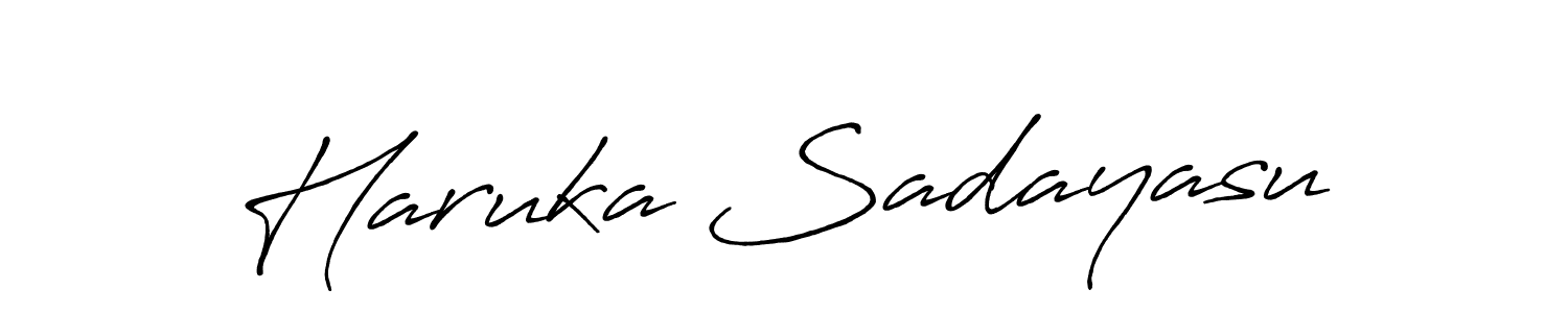 Haruka Sadayasu stylish signature style. Best Handwritten Sign (Antro_Vectra_Bolder) for my name. Handwritten Signature Collection Ideas for my name Haruka Sadayasu. Haruka Sadayasu signature style 7 images and pictures png