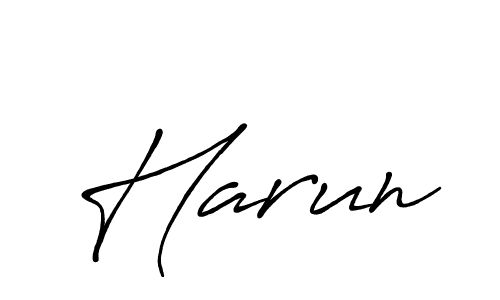 You should practise on your own different ways (Antro_Vectra_Bolder) to write your name (Harun) in signature. don't let someone else do it for you. Harun signature style 7 images and pictures png