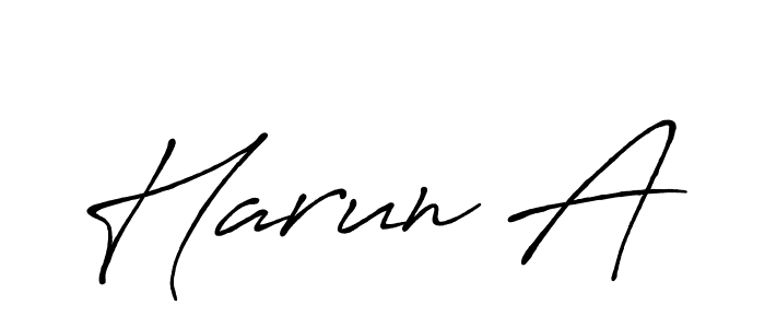 Also we have Harun A name is the best signature style. Create professional handwritten signature collection using Antro_Vectra_Bolder autograph style. Harun A signature style 7 images and pictures png