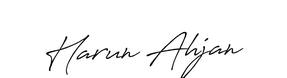 Harun Ahjan stylish signature style. Best Handwritten Sign (Antro_Vectra_Bolder) for my name. Handwritten Signature Collection Ideas for my name Harun Ahjan. Harun Ahjan signature style 7 images and pictures png