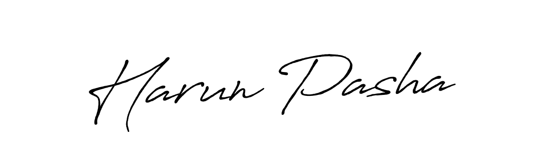Make a beautiful signature design for name Harun Pasha. With this signature (Antro_Vectra_Bolder) style, you can create a handwritten signature for free. Harun Pasha signature style 7 images and pictures png