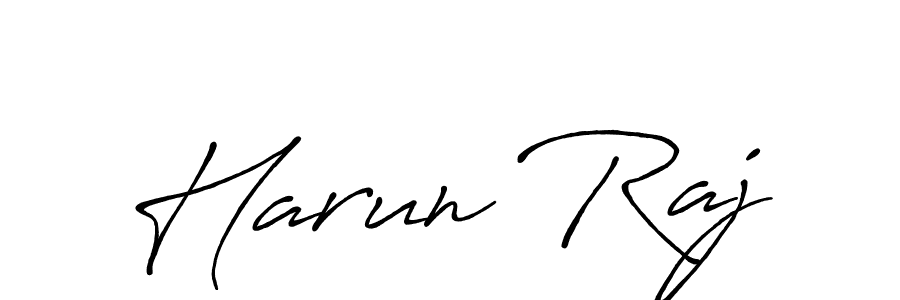 Also we have Harun Raj name is the best signature style. Create professional handwritten signature collection using Antro_Vectra_Bolder autograph style. Harun Raj signature style 7 images and pictures png