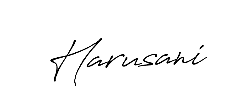Also we have Harusani name is the best signature style. Create professional handwritten signature collection using Antro_Vectra_Bolder autograph style. Harusani signature style 7 images and pictures png