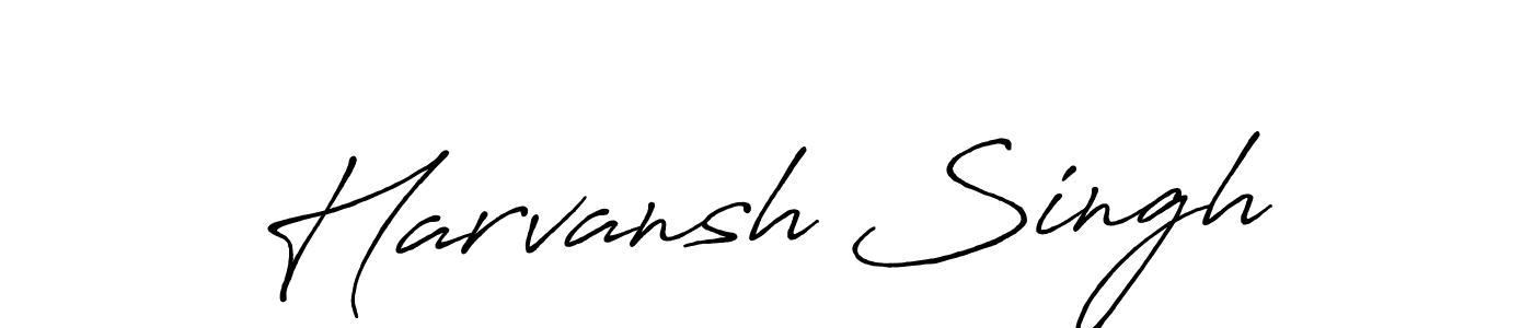 Use a signature maker to create a handwritten signature online. With this signature software, you can design (Antro_Vectra_Bolder) your own signature for name Harvansh Singh. Harvansh Singh signature style 7 images and pictures png