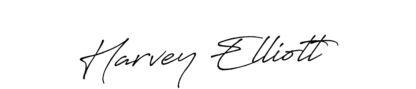 Harvey Elliott stylish signature style. Best Handwritten Sign (Antro_Vectra_Bolder) for my name. Handwritten Signature Collection Ideas for my name Harvey Elliott. Harvey Elliott signature style 7 images and pictures png