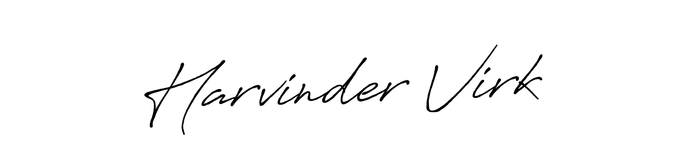 How to make Harvinder Virk name signature. Use Antro_Vectra_Bolder style for creating short signs online. This is the latest handwritten sign. Harvinder Virk signature style 7 images and pictures png