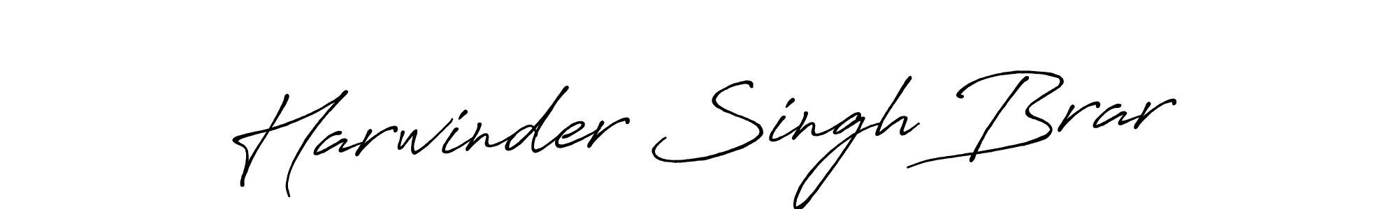 Harwinder Singh Brar stylish signature style. Best Handwritten Sign (Antro_Vectra_Bolder) for my name. Handwritten Signature Collection Ideas for my name Harwinder Singh Brar. Harwinder Singh Brar signature style 7 images and pictures png