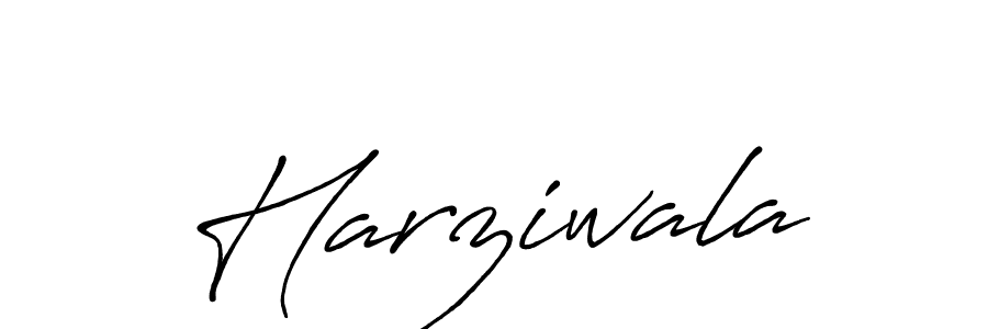 Use a signature maker to create a handwritten signature online. With this signature software, you can design (Antro_Vectra_Bolder) your own signature for name Harziwala. Harziwala signature style 7 images and pictures png